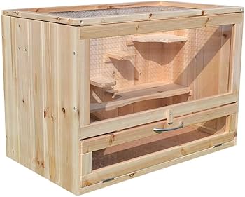 スタースタンプ。底面防水。木製飼育ケージ Amazon.co.jp: ハムスターケージ ウッドハムスターケージ 小動物